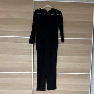 Draper James Black Lace Jumpsuit